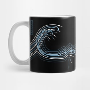 Modular Synthesizer Great Wave of Patch Cables Mug